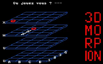 3D Morpion (F) (1985) [Hebdogiciel] screen shot game playing